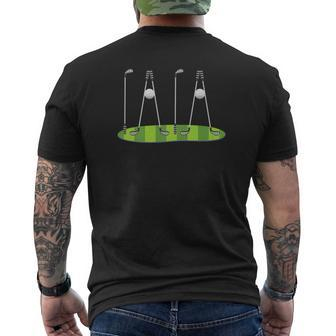 Mens Proud Golf Papa Golf Papa Shirts Dad Grandpa Mens Back Print T-shirt - Thegiftio UK