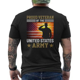 Mens Proud Veteran Of The United States Army Mens Back Print T-shirt - Thegiftio