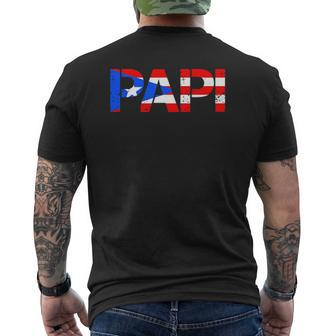 Mens Puerto Rico Flag Father's Day Patriotic Puerto Rican Pride Mens Back Print T-shirt | Mazezy