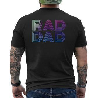 Mens Rad Dad 1980'S Retro Father's Day Mens Back Print T-shirt | Mazezy