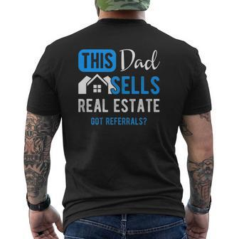 Mens Real Estate Agent Men Dad Realtor Mens Back Print T-shirt | Mazezy