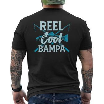 Mens Reel Cool Bampa Fishing Pole Daddy Grandpa Cool Mens Back Print T-shirt | Mazezy