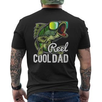Mens Reel Cool Dad Fishing Sunglasses Father's Day Mens Back Print T-shirt | Mazezy