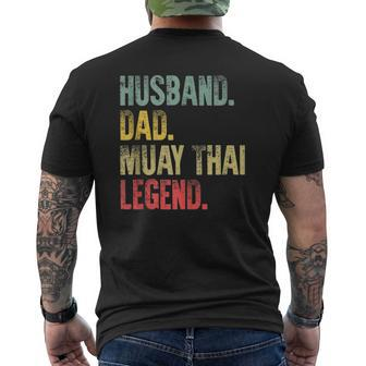 Mens Retro Vintage Husband Dad Muay Thai Legend Mens Back Print T-shirt | Mazezy