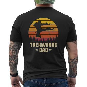 Mens Retro Vintage Taekwondo Dad Martial Art Mens Back Print T-shirt | Mazezy