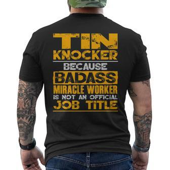 Mens Sheet Metal Worker Shirts For Men Tin Knocker Mens Back Print T-shirt - Thegiftio UK