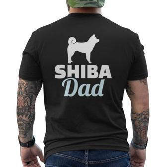 Mens Shiba Dad Lover Father's Day Mens Back Print T-shirt | Mazezy
