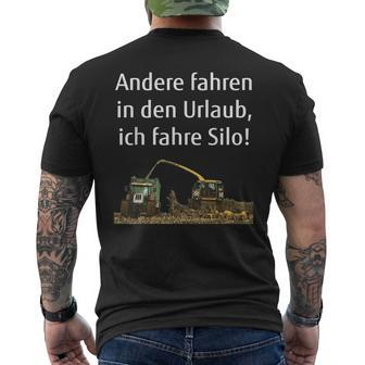 Men's Silo Driving S Farmer Lohner Mais T-Shirt mit Rückendruck - Seseable