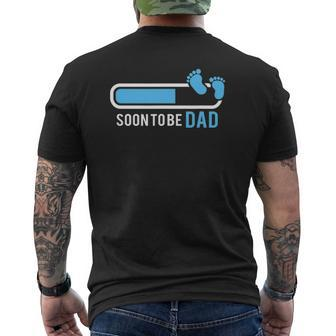 Mens Soon To Be Dad Of A Baby Boy Baby Shower Mens Back Print T-shirt | Mazezy