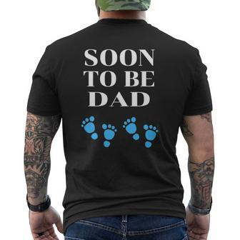 Mens Soon To Be Dad New Dad Twin Boys Pregnancy Men's Father Mens Back Print T-shirt | Mazezy DE