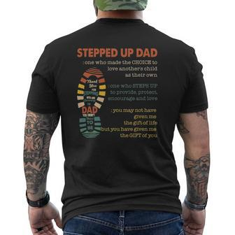 Mens Stepped Up Dad One Who Made The Choice To Love Fathers Day Mens Back Print T-shirt | Mazezy DE