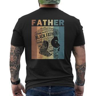 Mens Supportive Loving Swag Strong Black Father Vintage Dope Dad Mens Back Print T-shirt | Mazezy