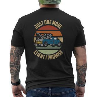 Mens Tow Truck Idea Tow Truck Mens Back Print T-shirt | Mazezy