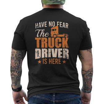 Mens Truck Lorry Professional Driver Motive Idea Mens Back Print T-shirt | Mazezy