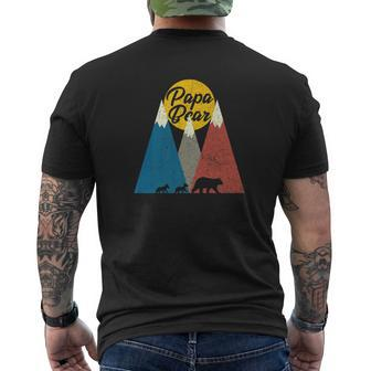 Mens Twin Dad Shirt Twins Papa Bear Fathers Day Mens Back Print T-shirt | Seseable CA