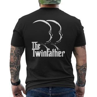 Mens The Twinfather Father Of Twins Dad Mens Back Print T-shirt | Mazezy
