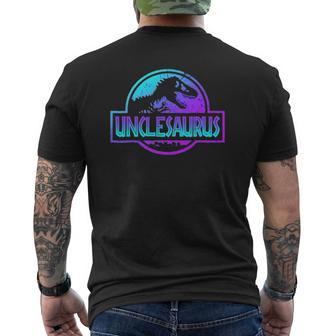 Mens Unclesaurus Dinosaurrex Father's Day For Dad Mens Back Print T-shirt | Mazezy UK