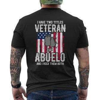 Mens Veteran Military Abuelo Hispanic Grandfather Mens Back Print T-shirt - Thegiftio UK