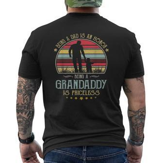 Mens Vintage Being A Dad Is An Honor Being A Grandaddy Is Mens Back Print T-shirt | Mazezy