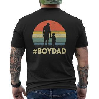 Mens Vintage Retro Boy Dad Boydad Daddy Son Daughter Father's Day Mens Back Print T-shirt | Mazezy UK