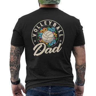 Mens Volleyball Dad For Beach Sports Player And Volleyball Dad Mens Back Print T-shirt | Mazezy