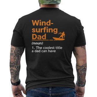 Mens Windsurfer Father Water Sports Sail Windsurfing Sea Mens Back Print T-shirt | Mazezy