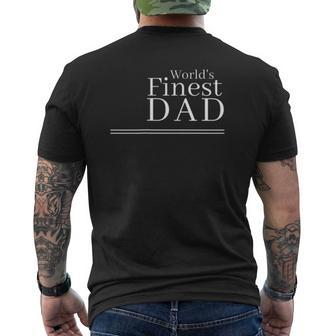 Mens World's Finest Dad Definition Mens Back Print T-shirt | Mazezy