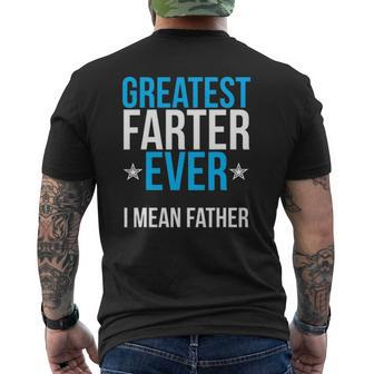 Mens World's Greatest Farter I Mean Father Ever Mens Back Print T-shirt | Mazezy DE