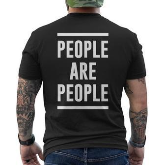 Menschen Sind Menschen Black S T-Shirt mit Rückendruck - Seseable