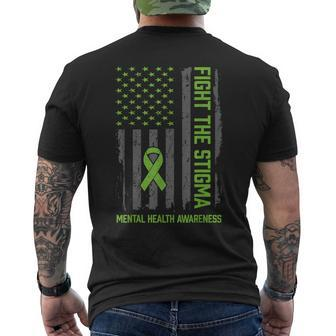 Mental Health Awareness Fight The Stigma Mental Health Men's T-shirt Back Print | Mazezy