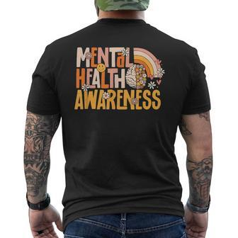Mental Health Awareness Mental Illness Therapist Counselor Men's T-shirt Back Print - Thegiftio UK