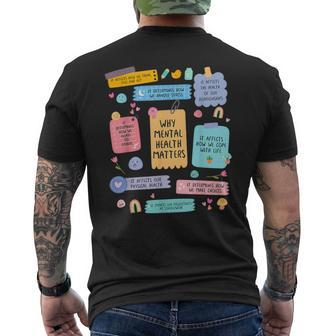 Mental Health Matters Human Brain Illness Awareness Reasons Men's T-shirt Back Print | Mazezy