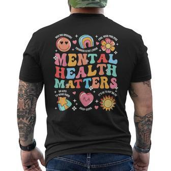 Mental Health Matters Speech Therapy School Psychologist Men's T-shirt Back Print | Mazezy AU