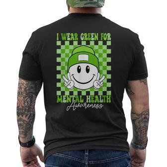Mental Health Matters I Wear Green Mental Health Awareness Men's T-shirt Back Print | Mazezy