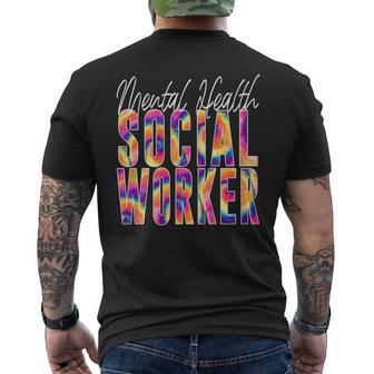 Mental Health Social Worker Work Men's T-shirt Back Print - Monsterry UK