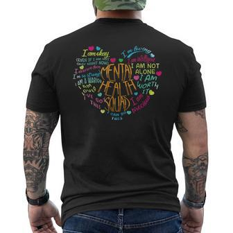 Mental Health Squad Mental Health Awareness Men's T-shirt Back Print - Seseable
