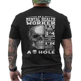 Mental Health Worker Job Title Men's T-shirt Back Print - Monsterry CA