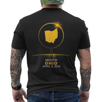 Mentor Ohio Total Solar Eclipse 2024 Men's T-shirt Back Print - Seseable
