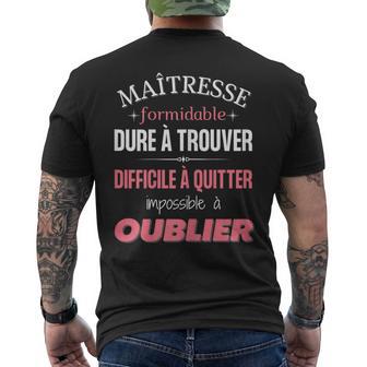 Merci Maitresse Formidable-Cadeau Maîtresse D'école-Vacances T-shirt imprimé au dos - Cadeauxyz