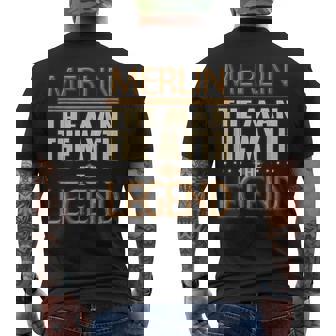 Merlin The Man The Myth The Legend Men's T-shirt Back Print - Seseable