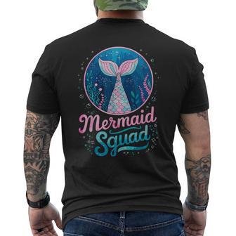 Mermaid Birthday Party Squad Of The Mermaid Men's T-shirt Back Print - Monsterry DE