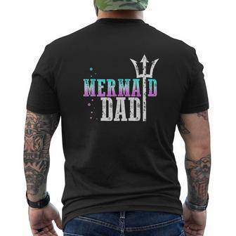 Mermaid Dad Cool Merdad New Mer Dad Brother Daughter Mens Back Print T-shirt - Thegiftio UK
