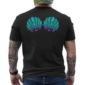 Mermaid Sea Shell Bra Costume Men's T-shirt Back Print - Seseable
