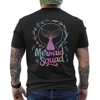 Mermaid Squad Of The Birthday Mermaid Men's T-shirt Back Print - Seseable