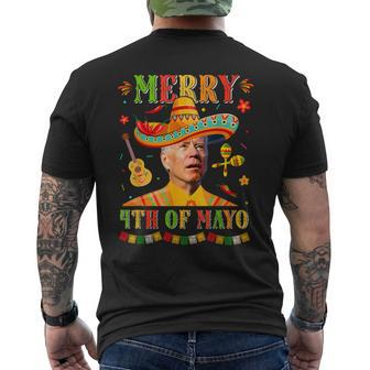 Merry 4Th Of Mayo Sombrero Joe Biden Cinco De Mayo Mexican Men's T-shirt Back Print - Seseable