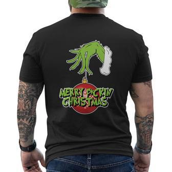 Merry Fckin Christmas Mens Back Print T-shirt - Thegiftio