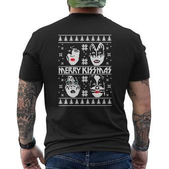 Merry Kissmas Ugly Christmas Shirt Mens Back Print T-shirt - Seseable