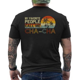 Mes Personnes Préférées M'appellent Cha-Chaintage Retro Cha-Cha T-shirt imprimé au dos - Cadeauxyz