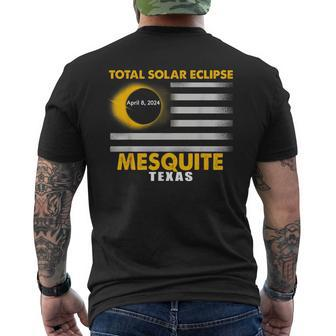 Mesquite Texas Total Solar Eclipse 2024 Men's T-shirt Back Print | Mazezy
