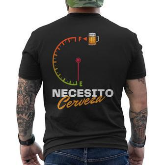 Mexican Beer Necesito Cerveza Cool Sayings Beer Lover Men's T-shirt Back Print - Monsterry CA